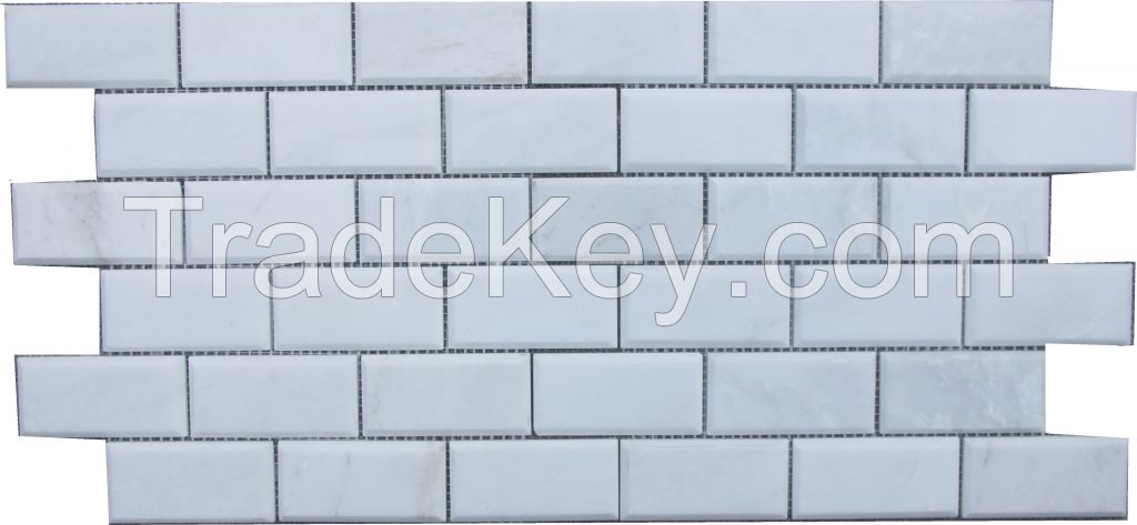 Carrara Venato Marble Subway Floor & Wall Tile