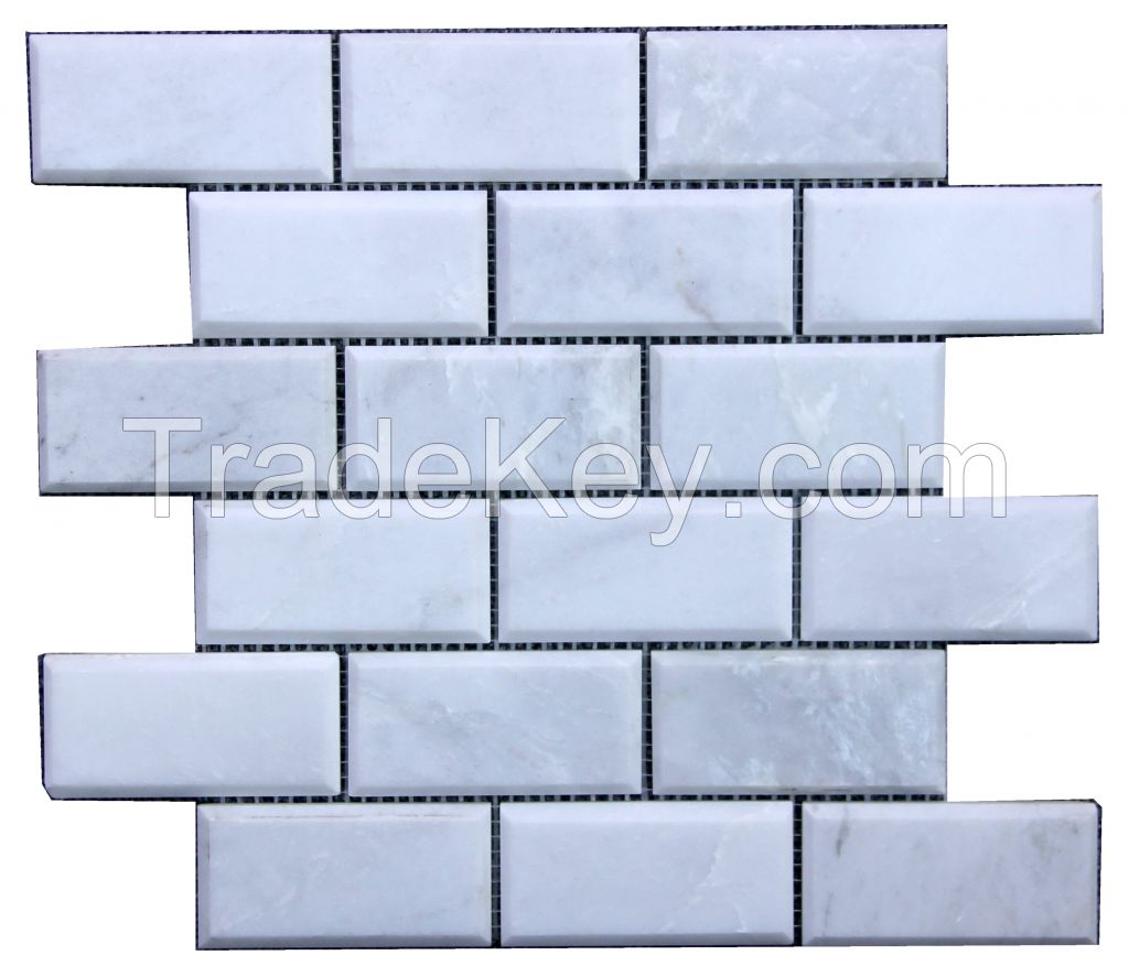 Carrara Venato Marble Subway Floor & Wall Tile