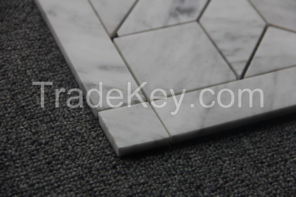Venato Carrara Tile with Flower Pattern