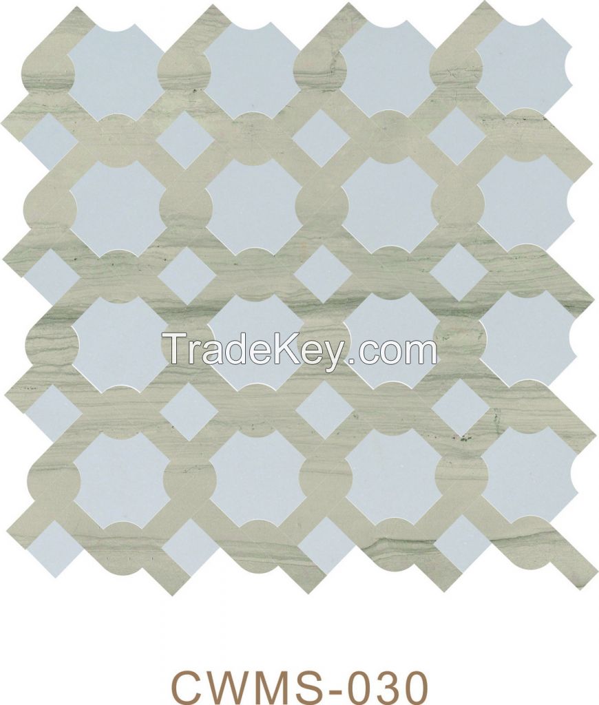 Sivec White and Striation Elegant Mosaic