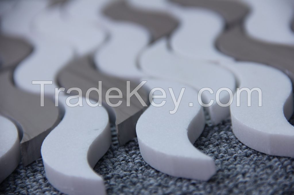 Sivec White and Striation Elegant Mosaic