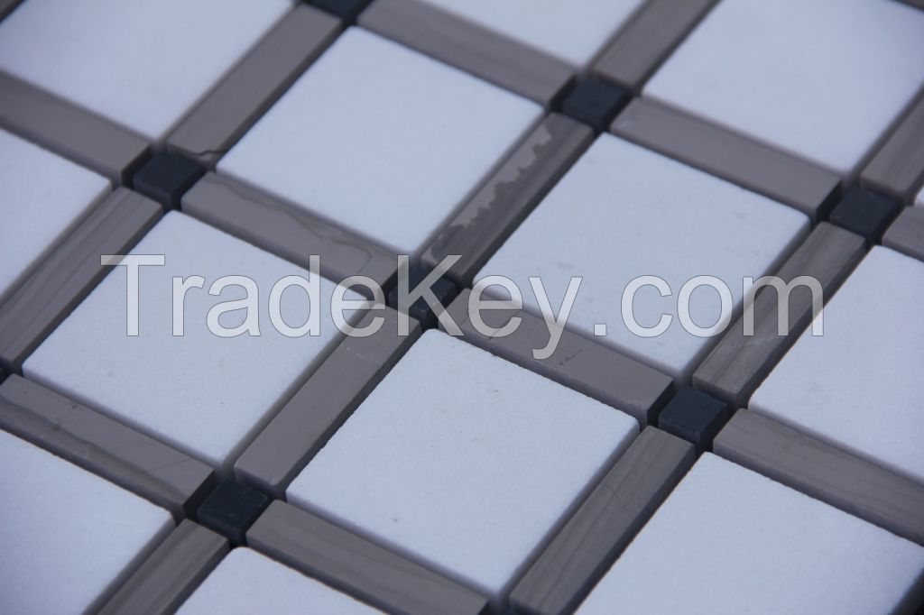 Sivec White and Striation Elegant Mosaic