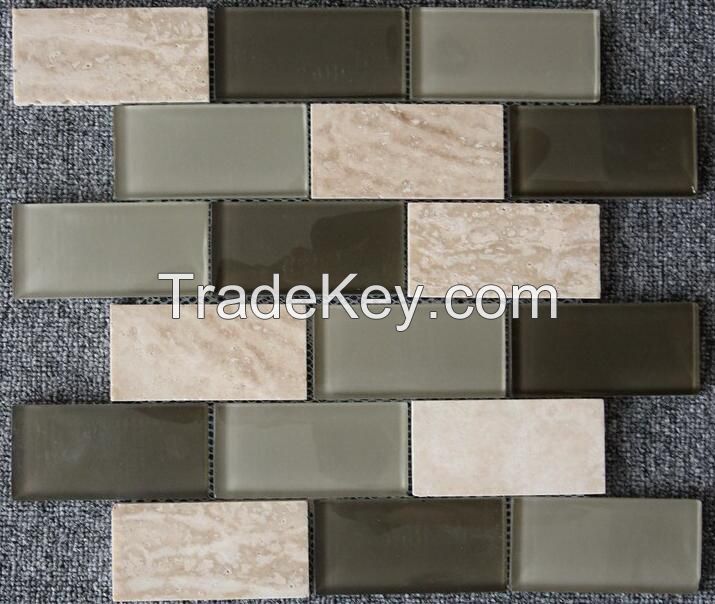 Glass and Travertine Mosaic