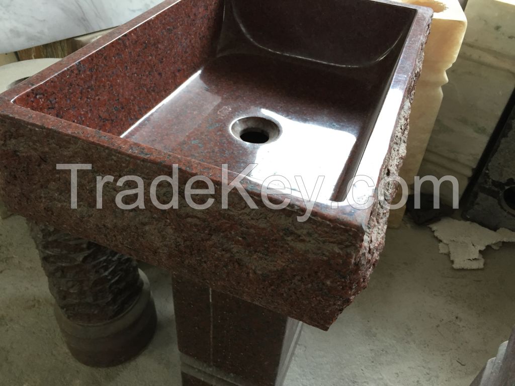 Wash Basin marble wash basin Grey marble basin red grainte