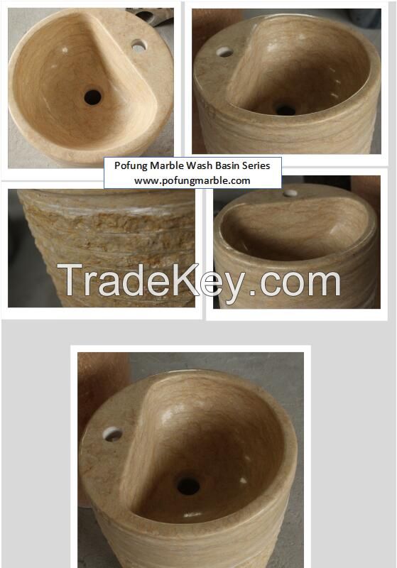 Wash Basin marble wash basin Grey marble basin Chinese  marble sandstone