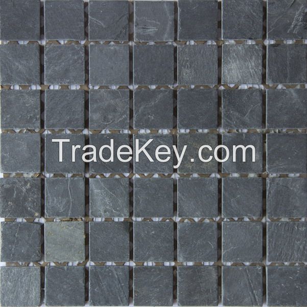 Marble Dark Grey antique look culture stone slate mosaic tile