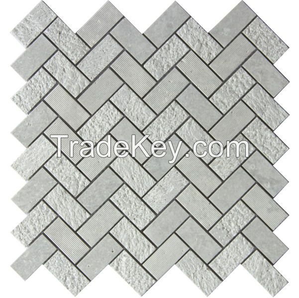 China Grey Marble Mosaic