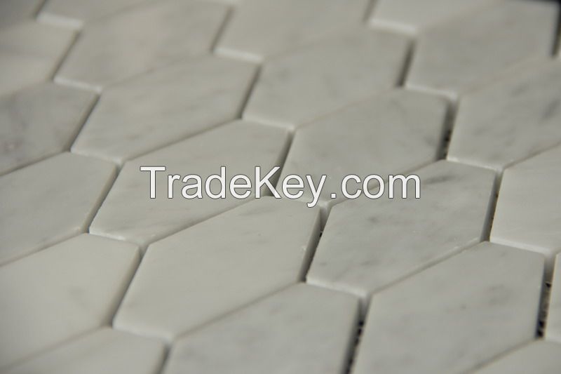 Carrara White Hexagon Mosaic