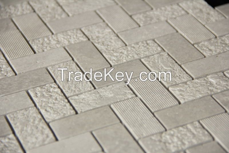 China Grey Marble Mosaic