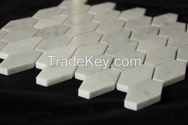 Carrara White Hexagon Mosaic