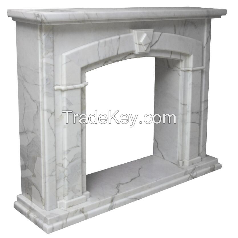 Natural Marble Naturall Stone Calacatta Fireplace