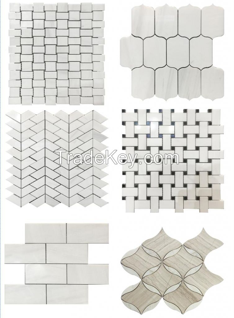 Natural Marble White Marble Dolomite Marble Mosaic