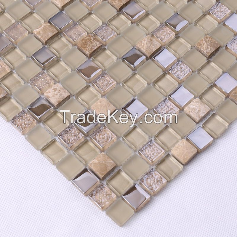 Stone Mix Glass Mosaic  New Design PFHK75