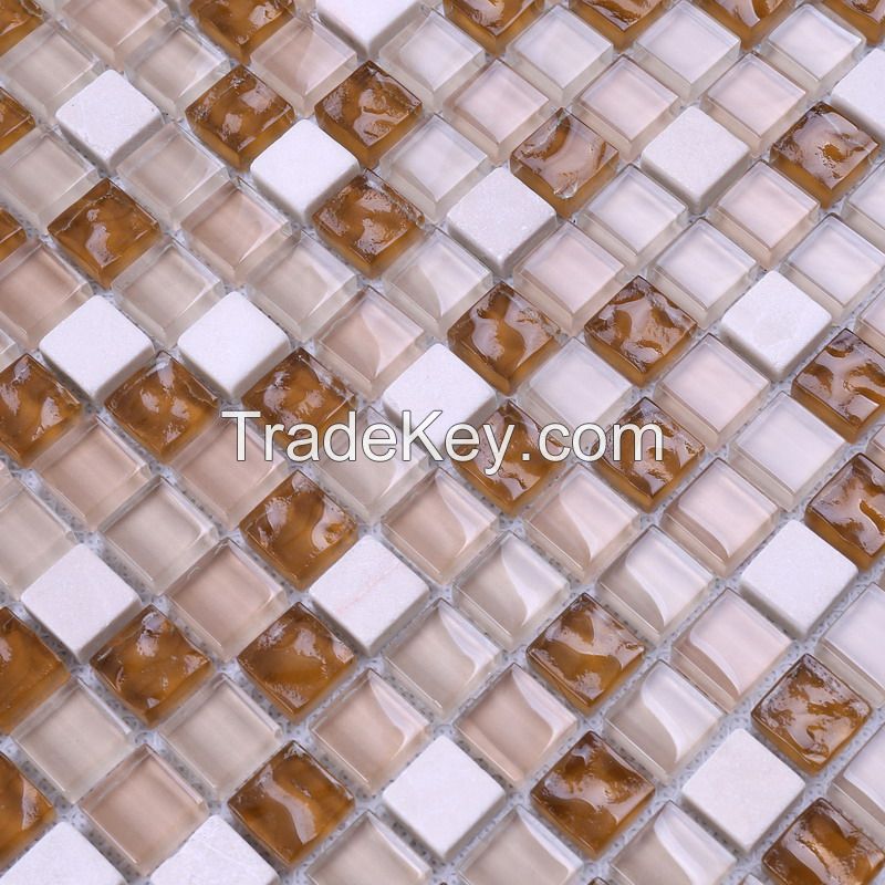 Stone Mix Glass Mosaic  New Design PFHK75