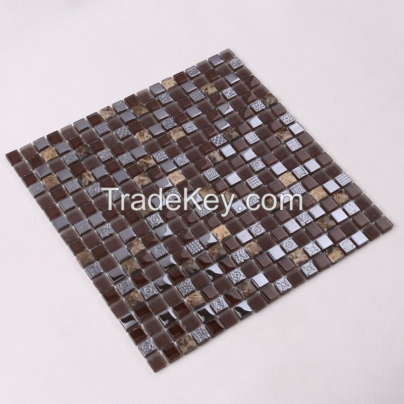 Stone Mix Glass Mosaic  New Design PFHK75
