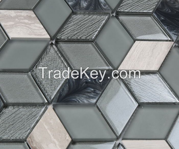 Stone Mix Glass Mosaic New Design PFHSL26