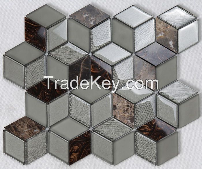 Stone Mix Glass Mosaic New Design PFHSL22