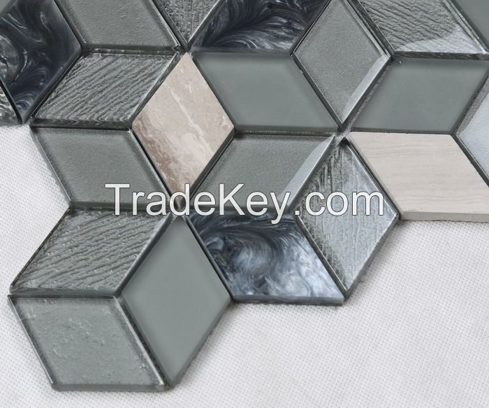 Stone Mix Glass Mosaic New Design PFHSL26