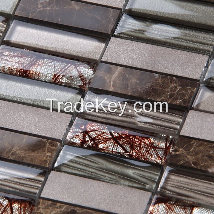 Stone and Metal Mix Glass Mosaic Special Design PFHYC14
