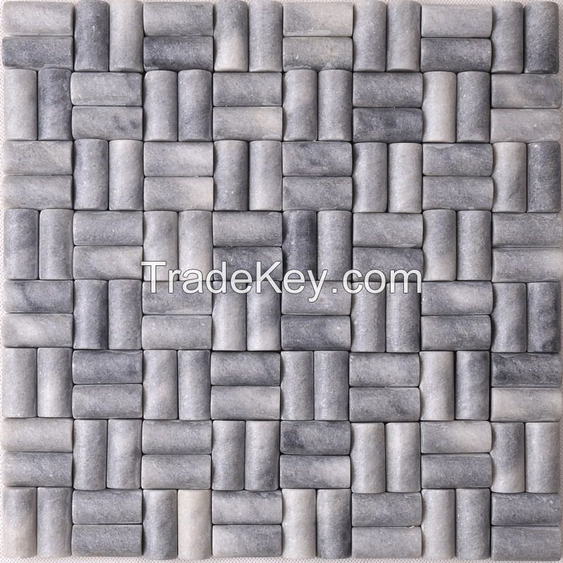 Marble ,stone mosaic ,3D grey tile mosaic