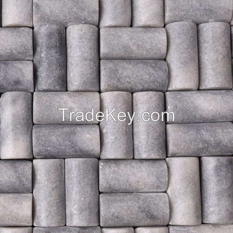 Marble ,stone mosaic ,3D grey tile mosaic