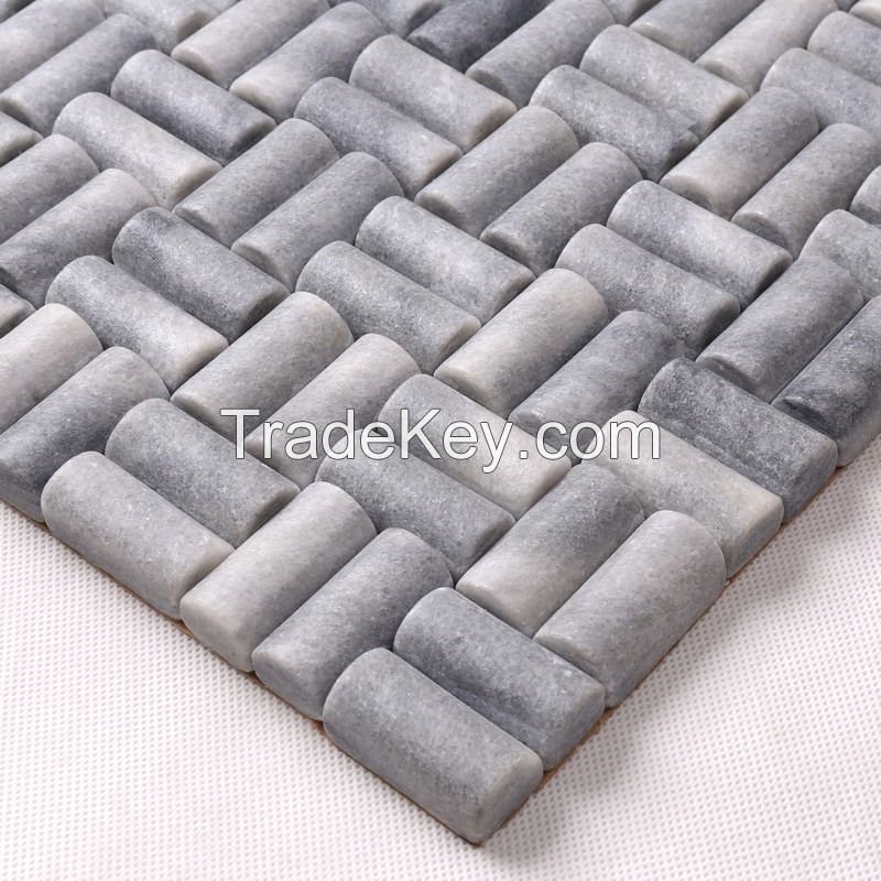 Marble ,stone mosaic ,3D grey tile mosaic