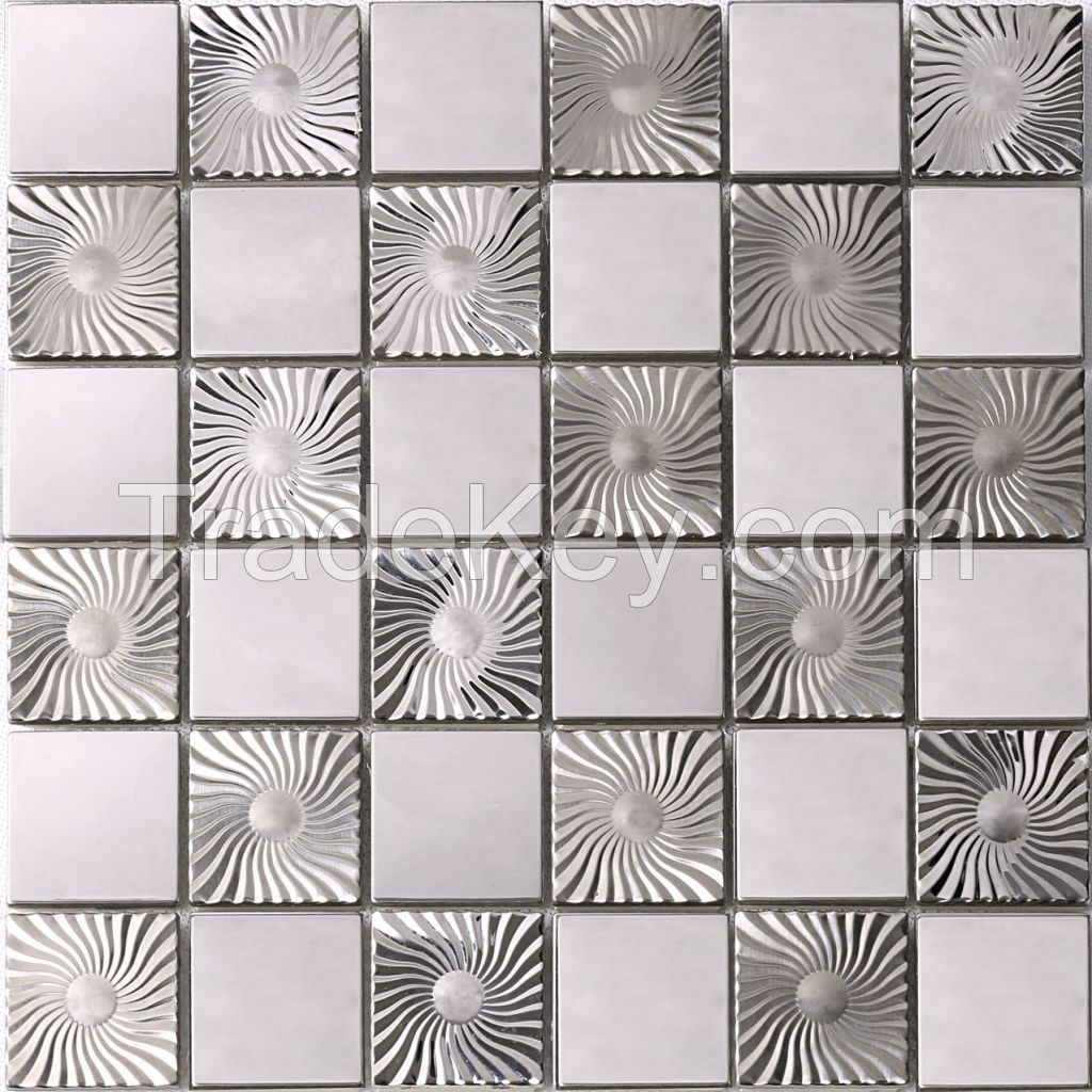 Metal glass 3D mosaic PFHXM14
