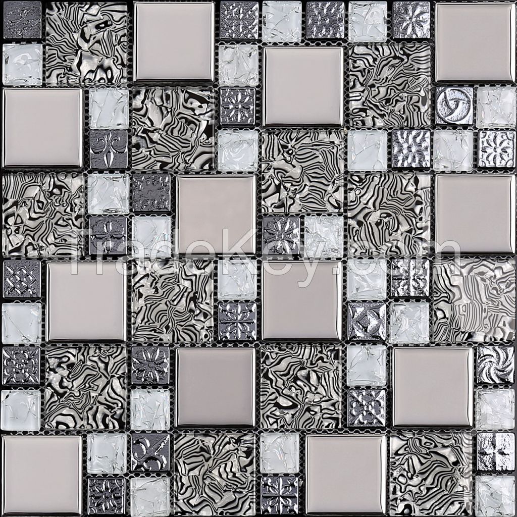 Gold Foil  mosaic ,Gold chips mixed, metal tile , glass mosaic