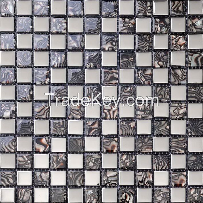Marble stone mosaic grey strip tile mosaic