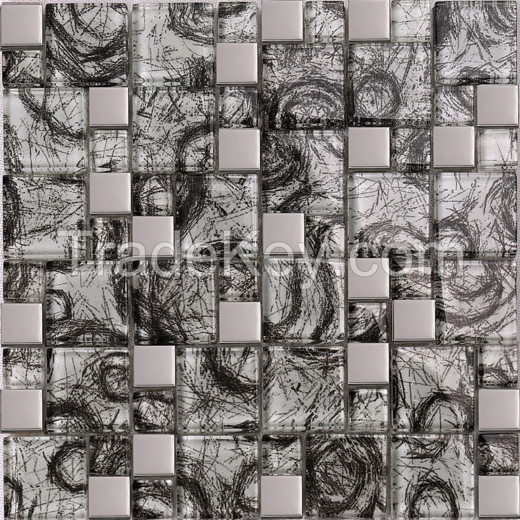 Gold Foil  mosaic,  metal tile , modern glass mosaic PFAE39