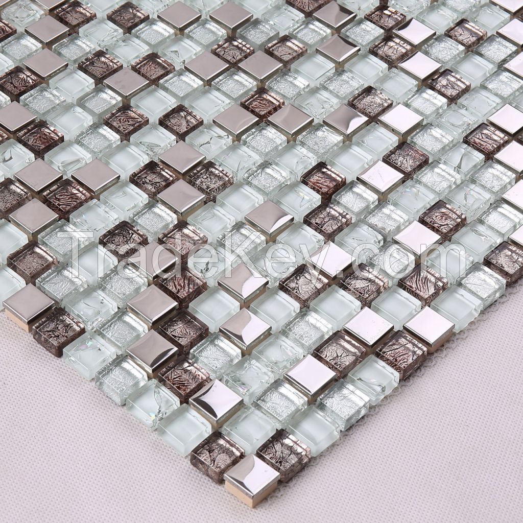 Gold Foil  mosaic,  Small chip modern glass mosaic PFHTJ09