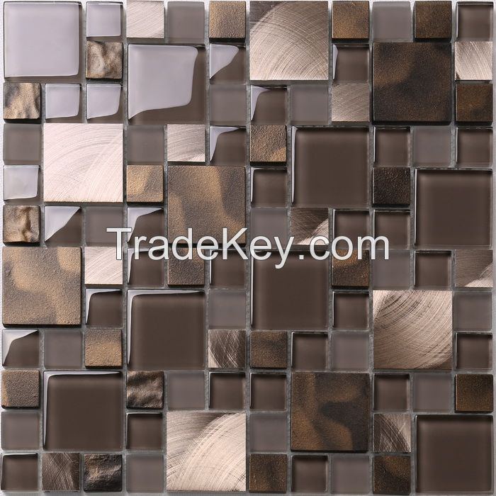 Metal Mix Glass Mosaic Special Design PFHSD43