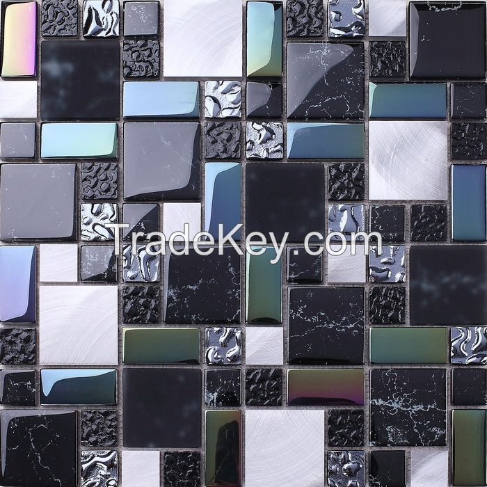 Metal Mix Glass Mosaic Special Design PFHSD35
