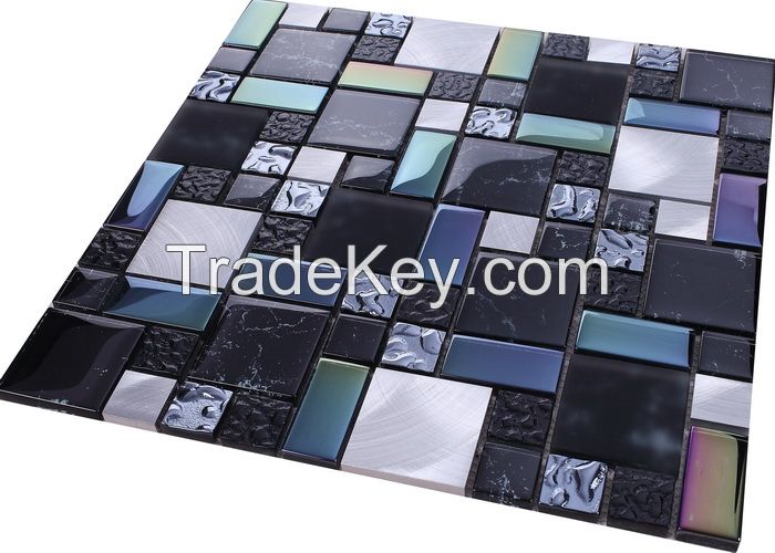 Metal Mix Glass Mosaic Special Design PFHSD35