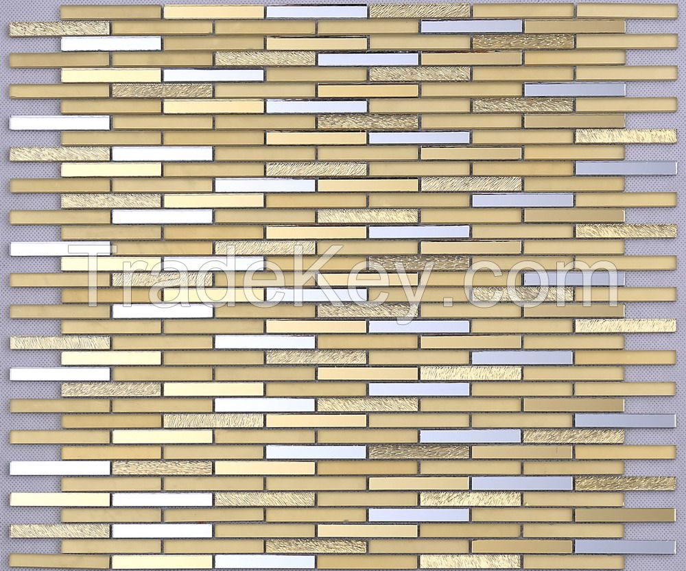 Golden Color Glass Mosaic Special Design PFCTJZ1201