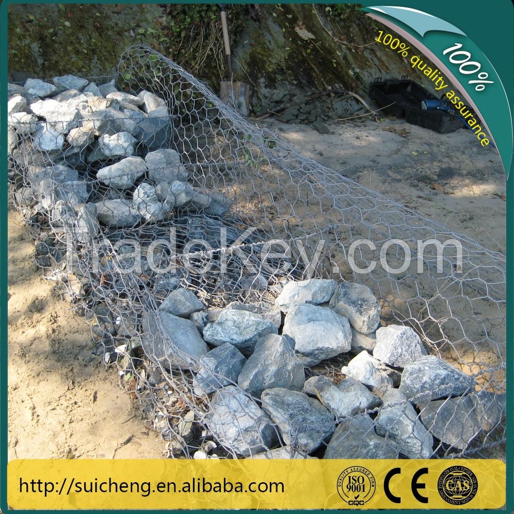 Guangzhou Factory Free Samples Hot-Dip Galvanized No rust Gabion Basket for Protecting RIver Bank/Gabion Basket