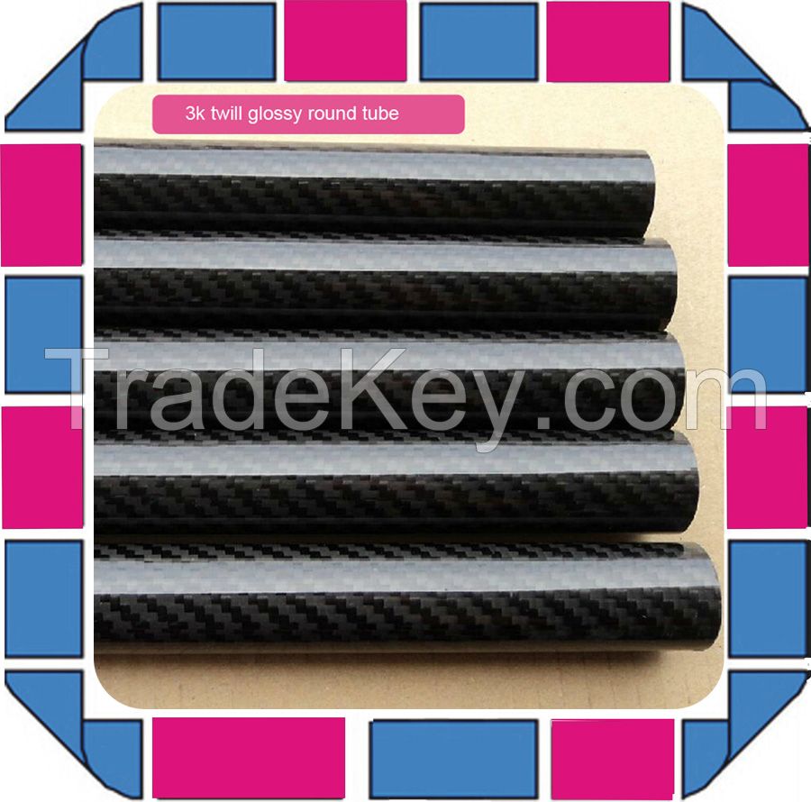 3k carbon fiber tubes with different size,3k plain weave carbon tubes,glossy carbon tubes