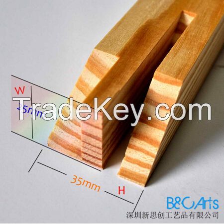 Wholesale Canvas Stretcher Bars Made of Pine Wood and Cheap Wooden Inner frame moulding