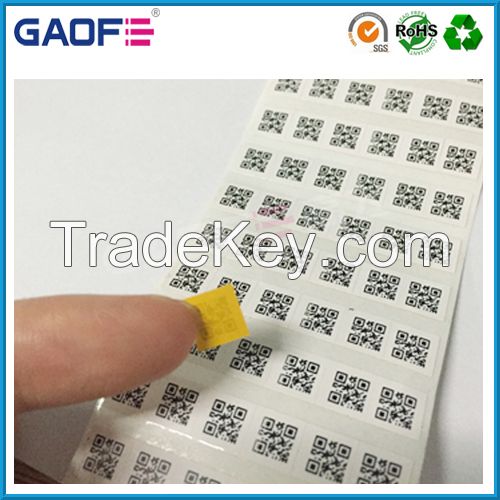 High temperature resistance anti theft barcode labels
