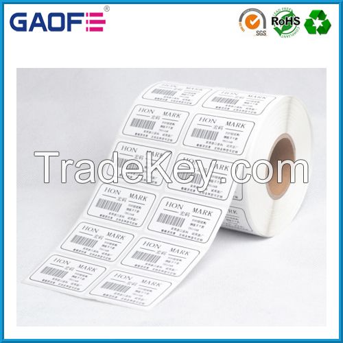 custom printed label stickers, self adhesive barcode label roll