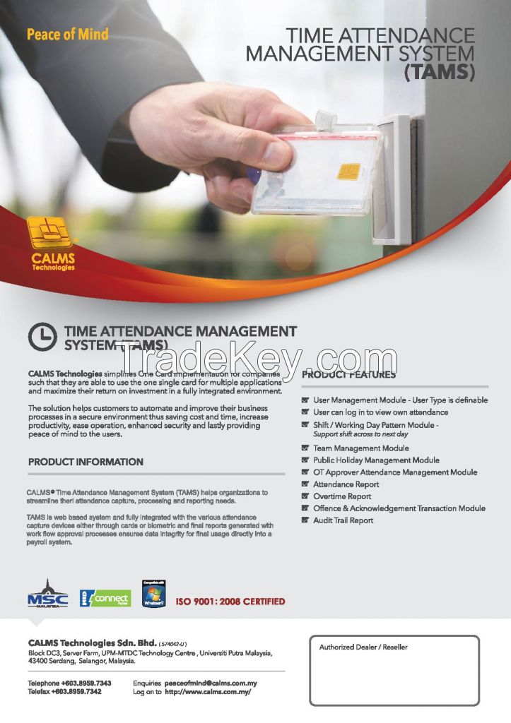 Time Attendance Management System (TAMS) 