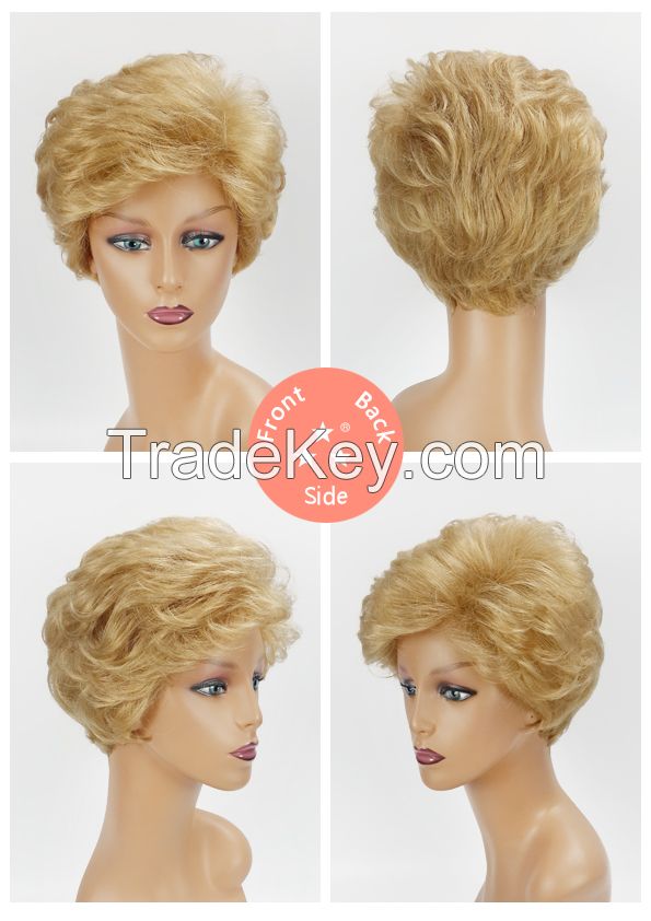 Female / Synthetic Wig Style No. 2195 124/Short/Wave/Hotsale