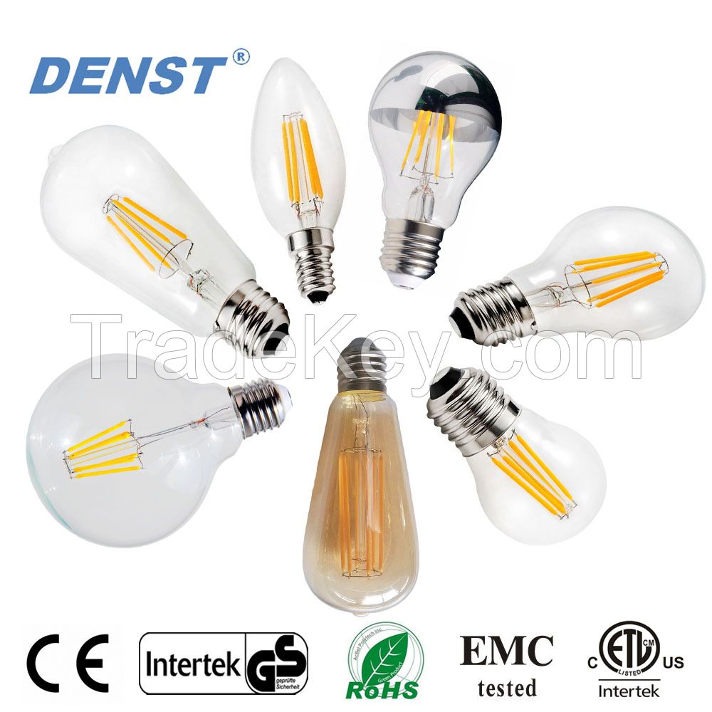 360 Degree Omnidirectional A60/A19 LED Filament Bulb with E27/E26 Base