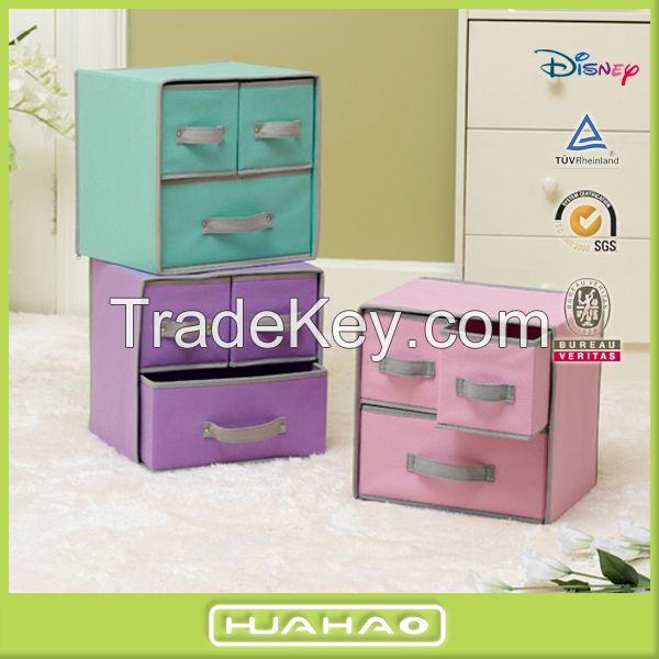 foldable non woven packaging cardboard storage box with drawer
