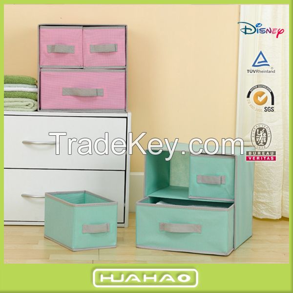 foldable non woven packaging cardboard storage box with drawer