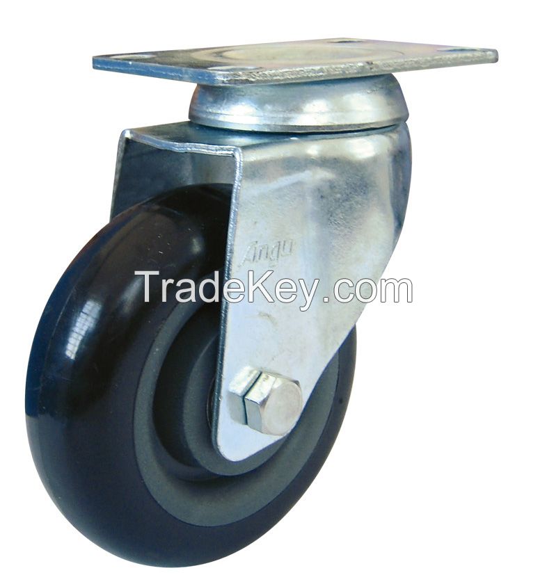 56 series middle duty super PU biaxial caster/single axis caster/casters, universal wheel, furniture wheels, medical  wheels, trolley wheels