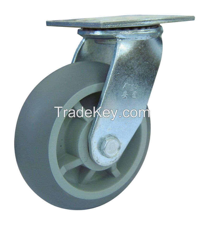 77 series heavy duty super TPR caster / equipment caster wheel , medical caster wheel, trolley caster wheel,