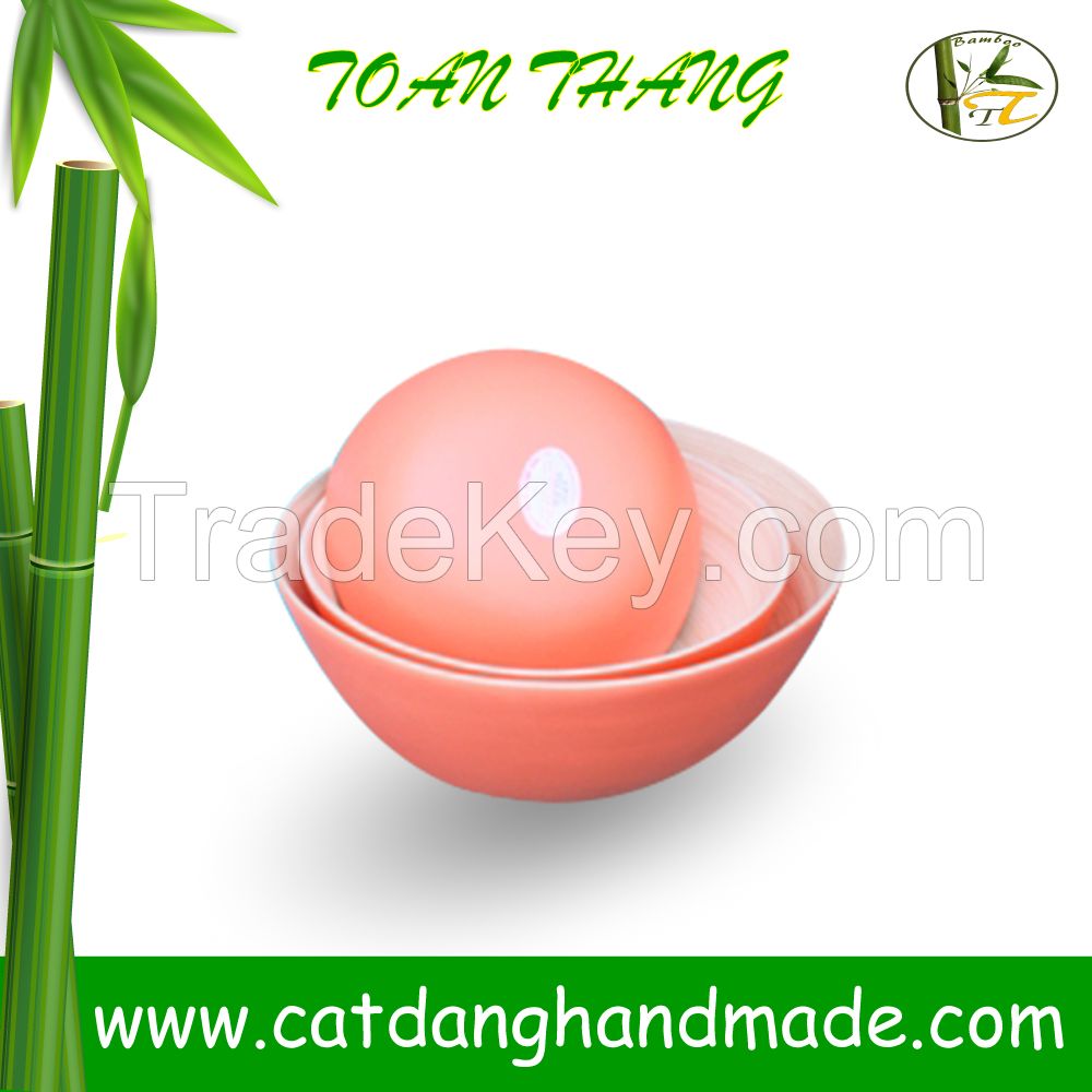 Wholesale newest bamboo round salad bowl