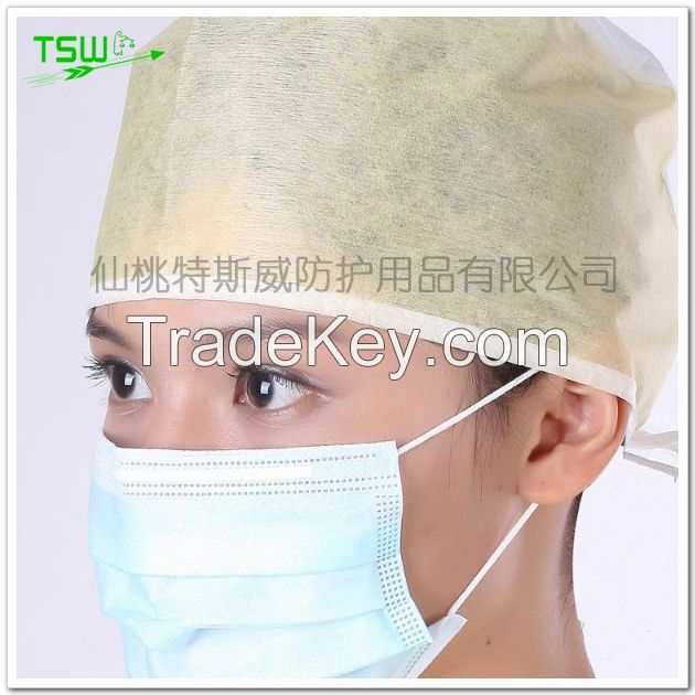 Nonwoven doctor Surgeon cap with ties