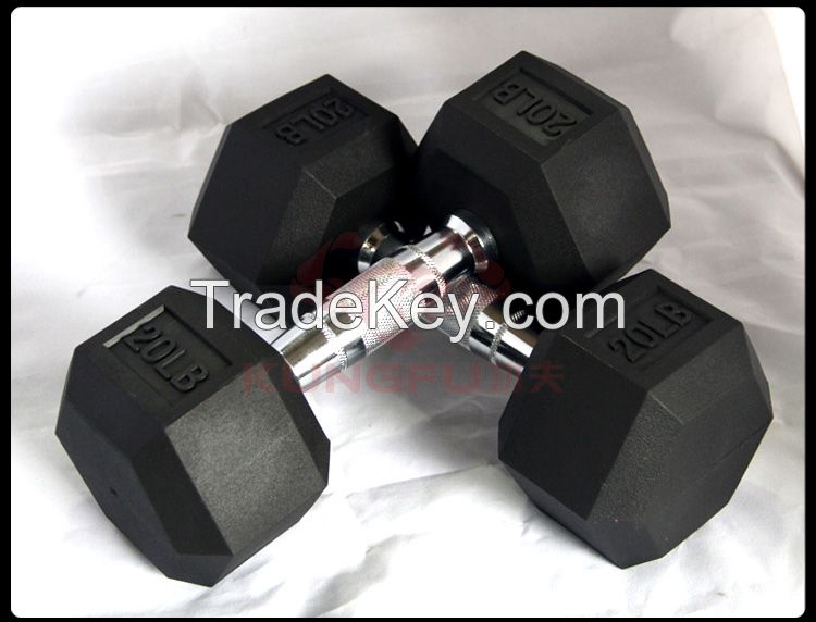 fitness rubber coated dumbbell set for sale